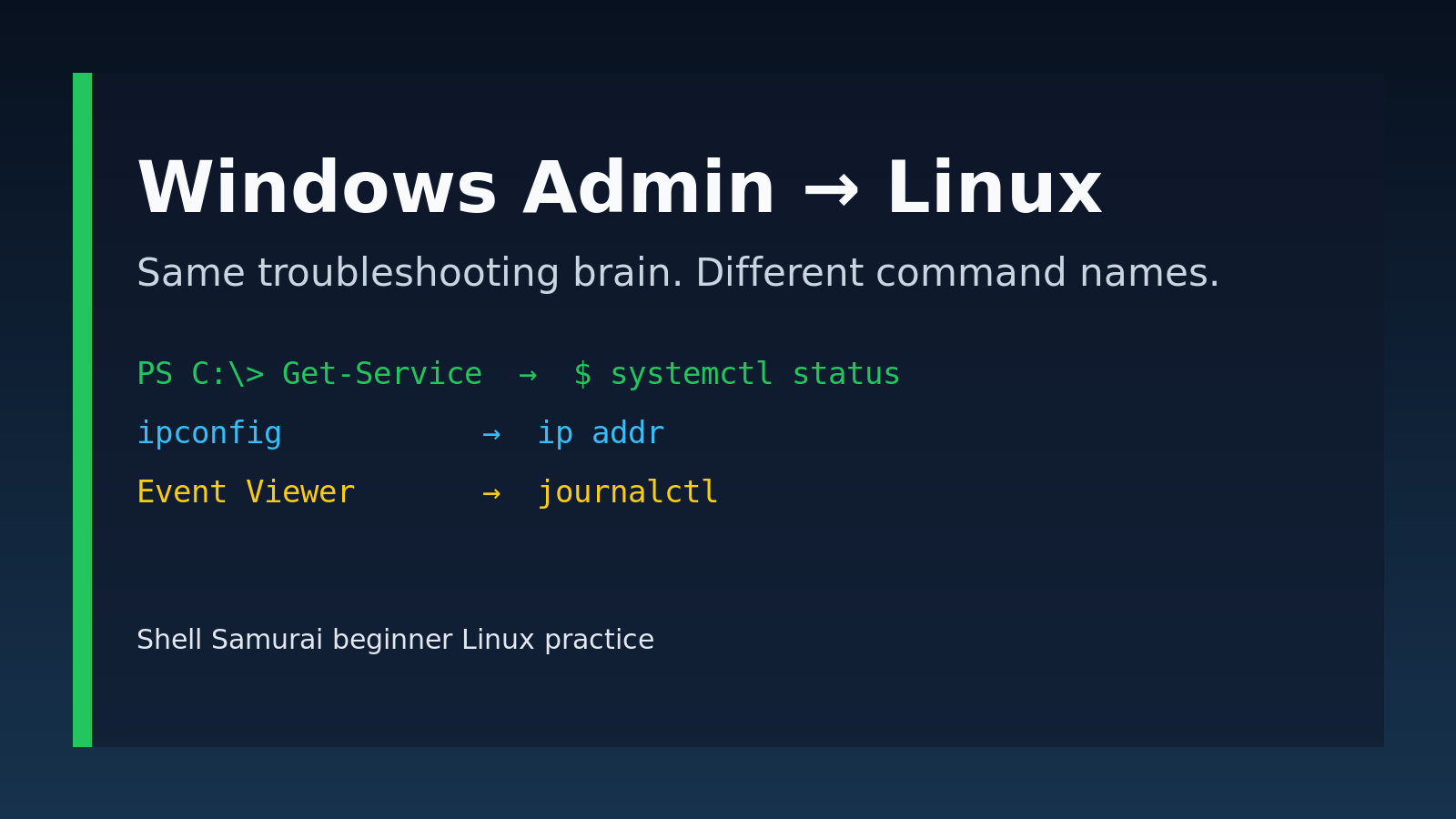 Windows Admin to Linux: Commands That Transfer Surprisingly Well